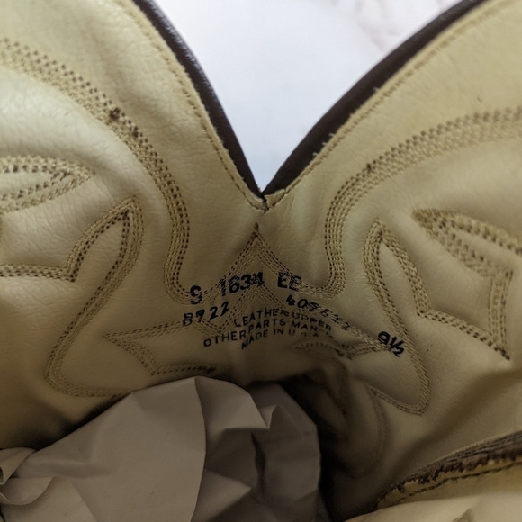 Vintage Cowboy Boots Mens 9.5 Brown Silverado Leather Western USA - Picture 8 of 11